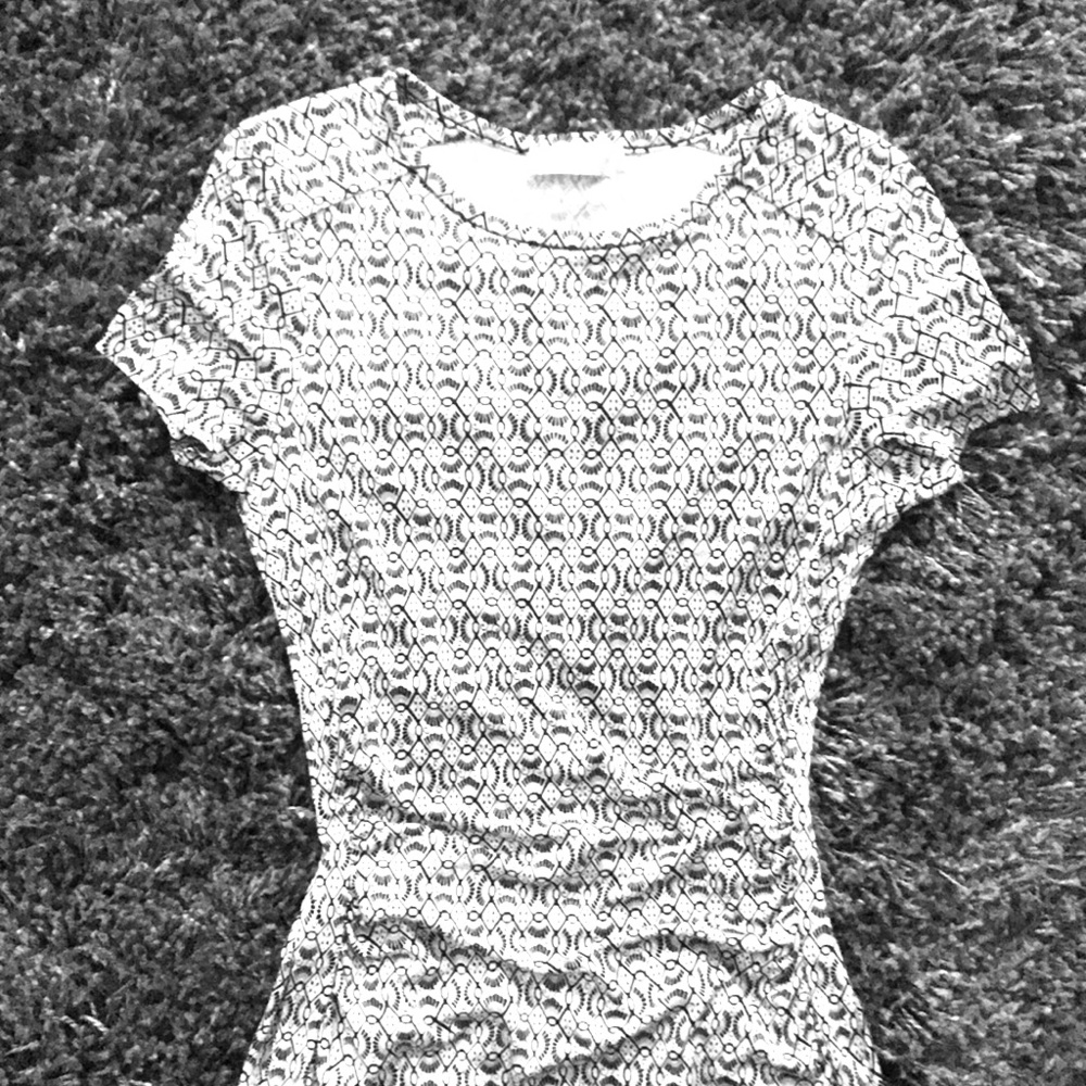 Tory Burch ruched short sleeve midi dress